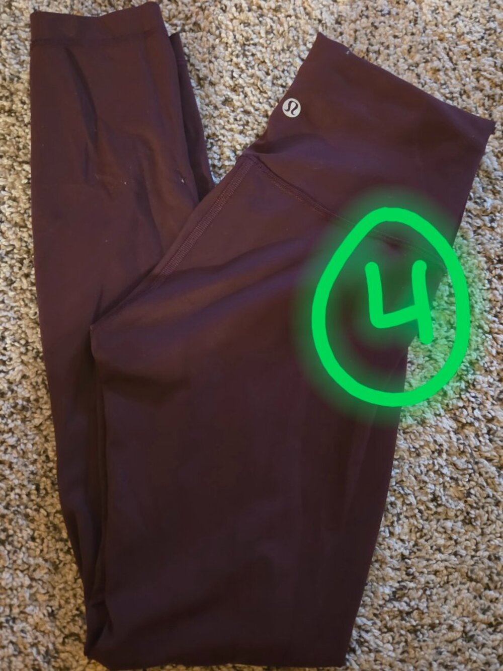 LULULEMON Red Merlot WUNDER UNDER High-Rise Tight 25" WOMEN size 4
